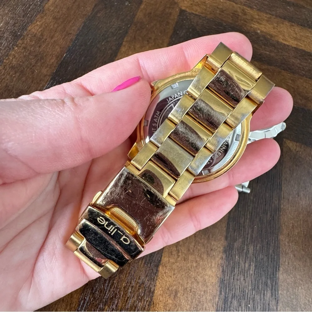 A-Line Gold and Silver Watches Set - Roman Numeral Dial